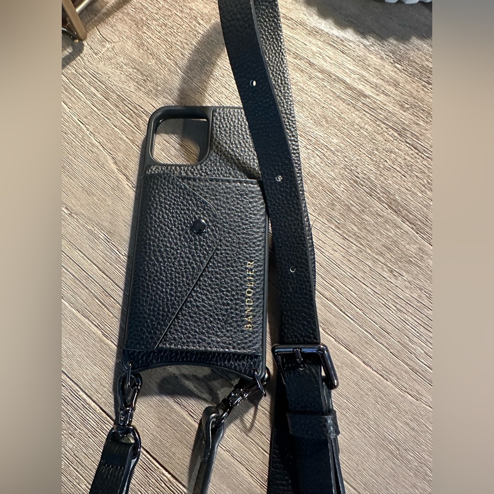 Bandolier Hailey Side Slot Leather Crossbody iPhone 12/12 Pro Case